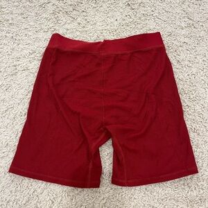 SKIMS Red Ribbed Shorts